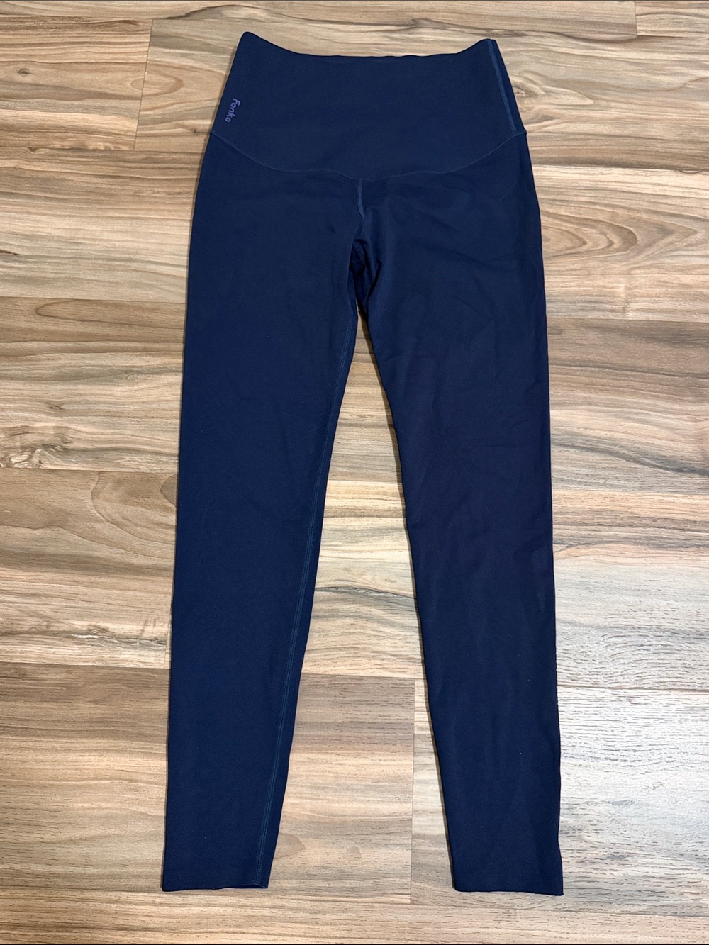 Fanka Body Sculpt 7/8 Leggings Navy Compression Velvet Pockets Women’s M